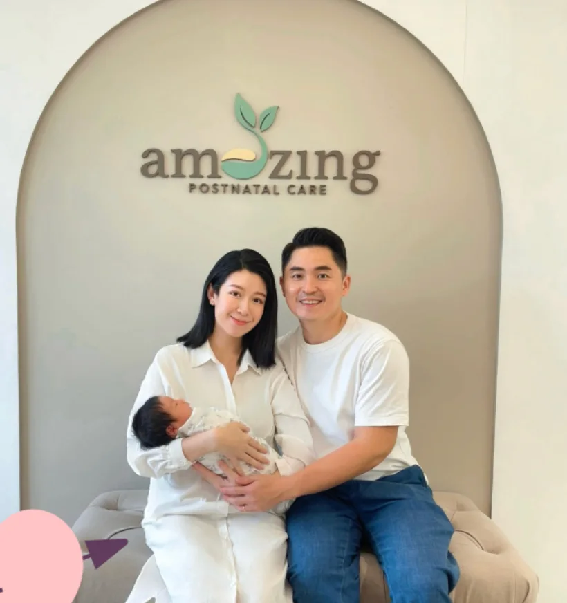 REGINE 与家人在 Amazing 月子中心